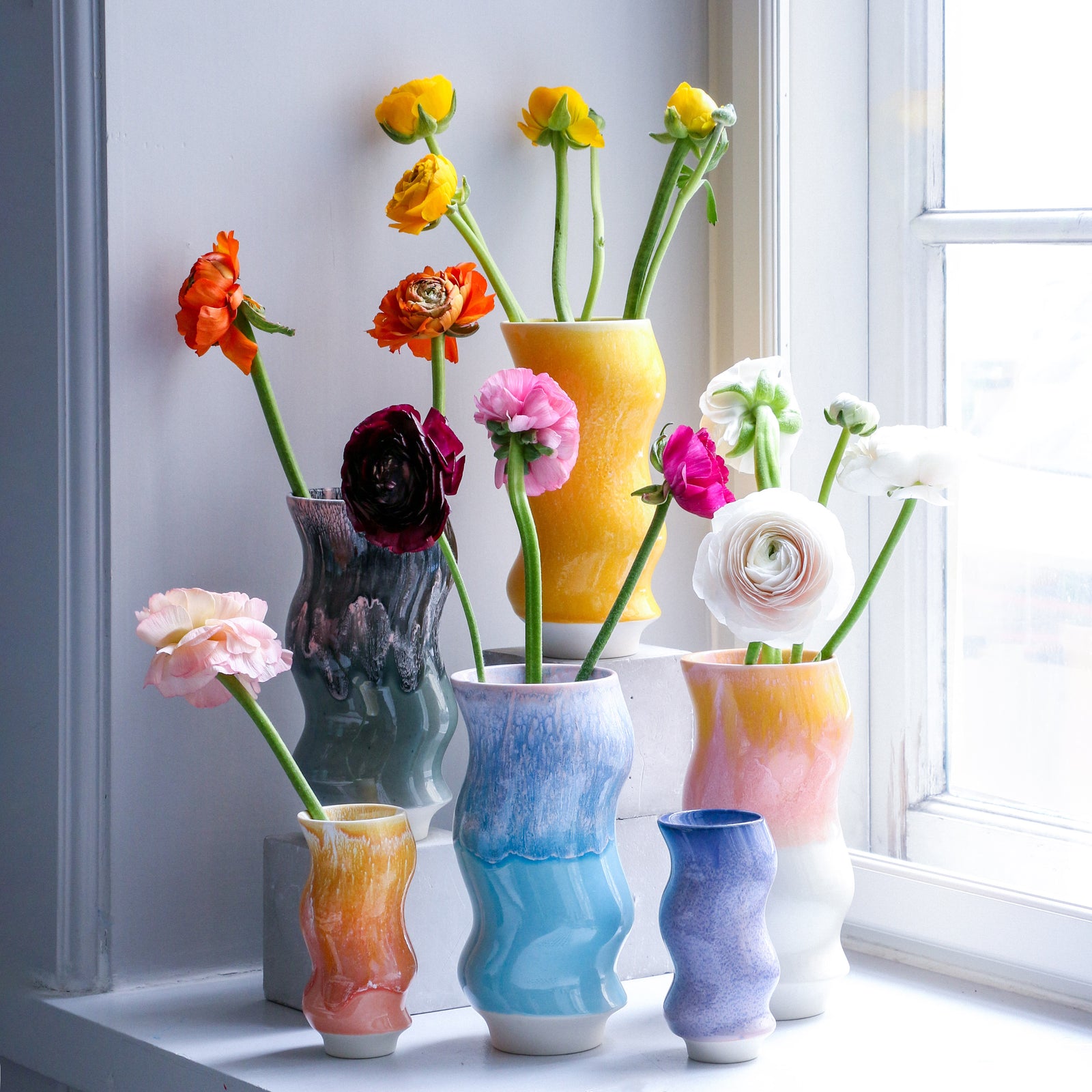 Hana Vase - Large - Hana Vase: Wave - Miami – Studio Arhoj Store