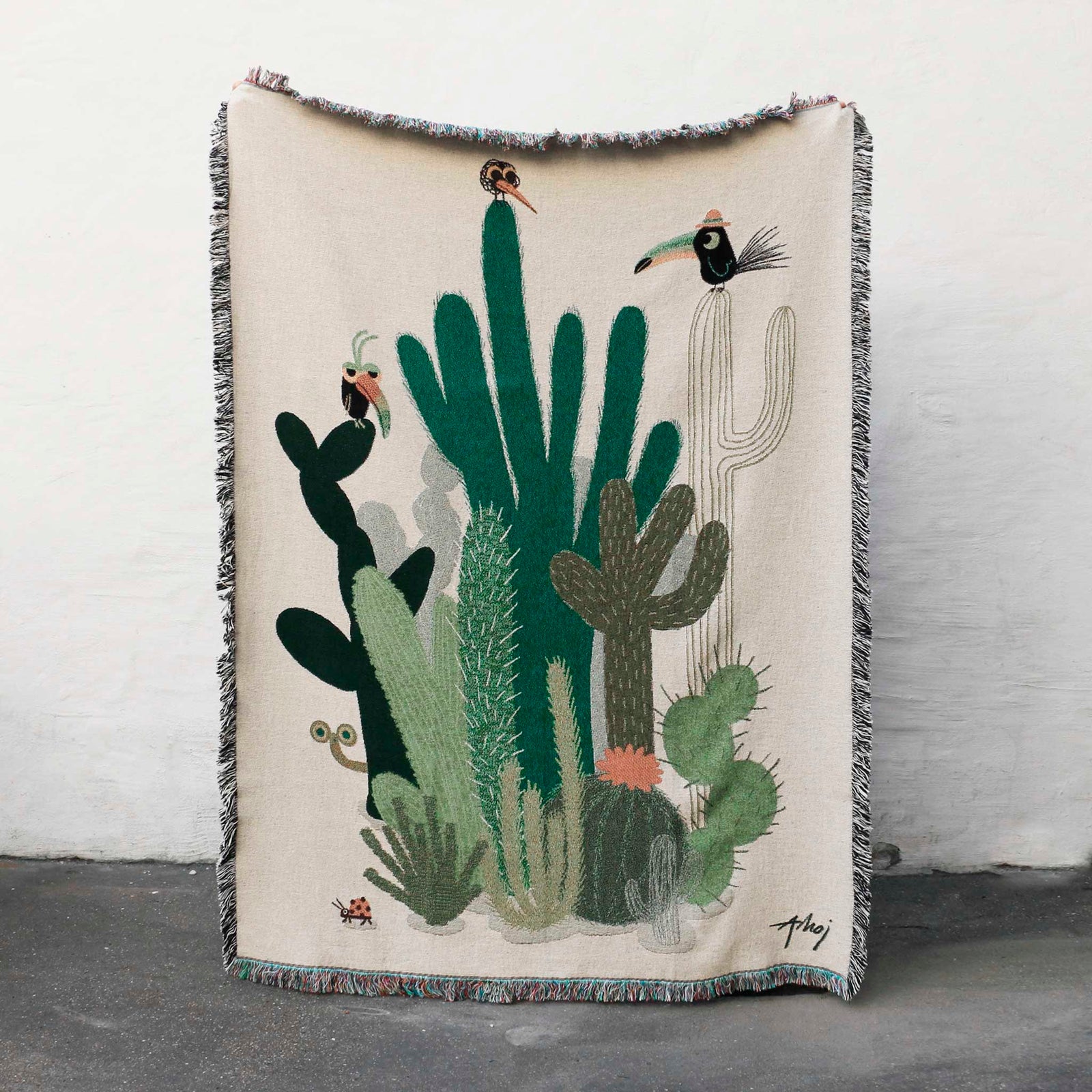 succulent throw blanket Throw Blanket